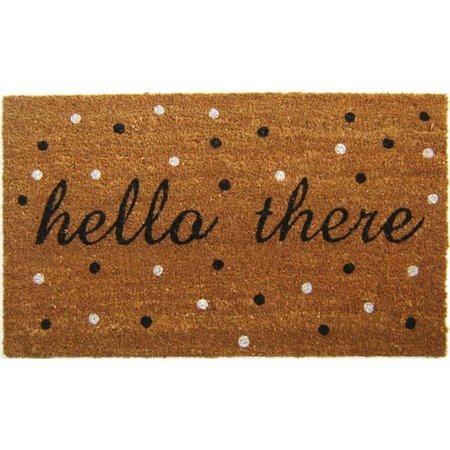 GEO CRAFTS Geo Crafts G361 Hello There 18 x 30 in. Vinyl PVC Back Designed Doormat G361 HELLO THERE